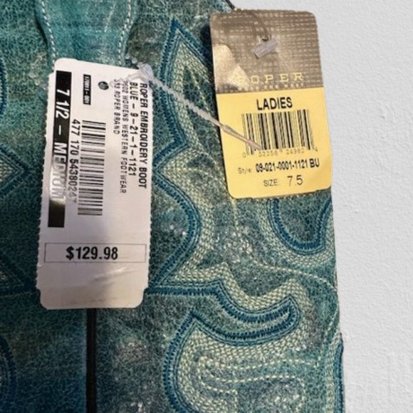 ❤️HOST PICK❤️ Roper Blue All Over Embroidery Western Boots  4214   NWOB Boutique - Picture 8 of 8